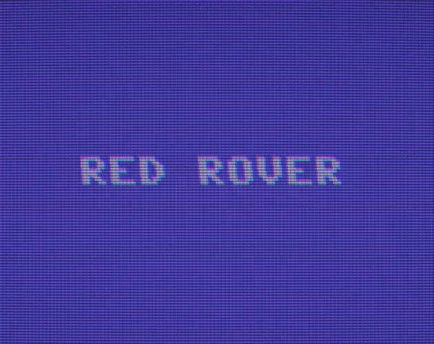RED ROVER title art with a rover traveling across the surface of Mars